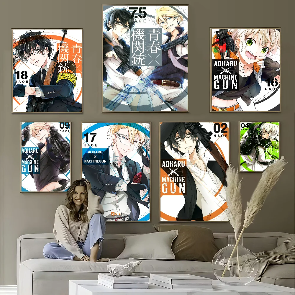 

Aoharu X Machinegun DIY Sticky Poster Fancy Wall Sticker For Living Room Bar Decoration Wall Decor