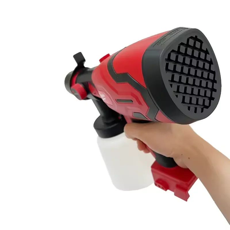 

Milwaukee 800ML Cordless Electric Spray Gun High Power Paint Sprayer Portable Auto Furniture Steel Coating Airbrush 18V Battery