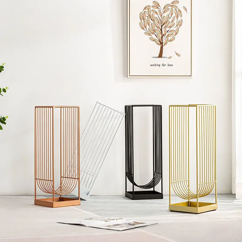 

Holder Luxury Umbrella Stand Portable Storage Storage Umbrella Bucket Stand Home Metal Gold Entrance Iron Simple Rain