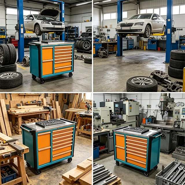 Rolling Wheeled Tool Storage Cabinet Workbench Roller Tool Cabinet for Workshop Garage Laboratory Furniture