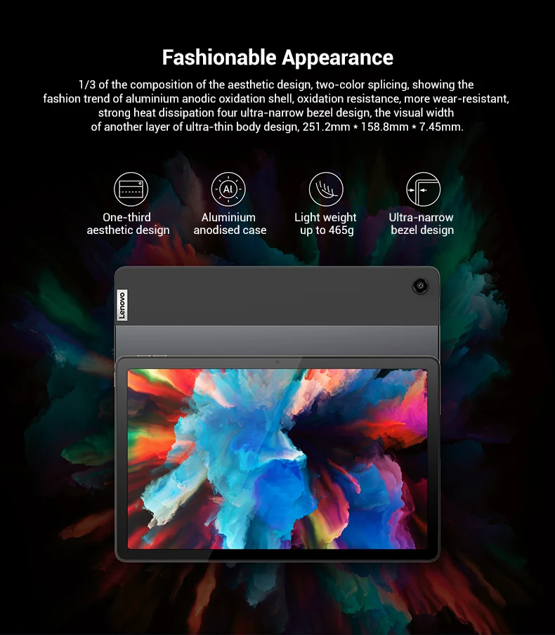Global Rom Lenovo M10 Plus (3rd Gen) 10.6 inch 2K 60Hz Display Mediatek G80 4GB 128GB Wifi 7700mAh Qitian K10 Pro Android Tablet