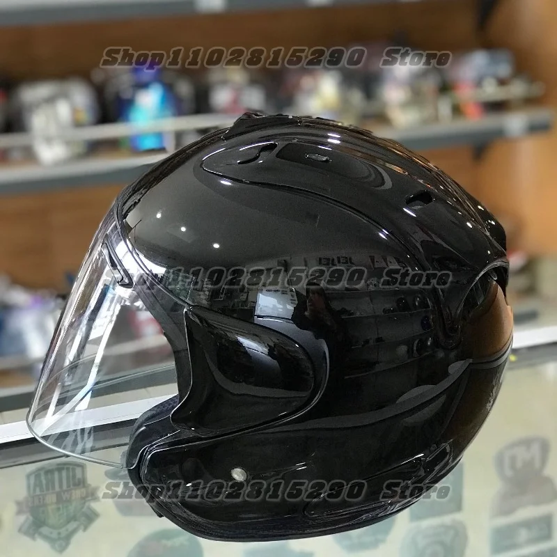 Ram3 Bright Black Half Helmet Men and Women Motorcycle Off-Road Summer Helmet Downhill Racing Mountain Cross Casco Capacete