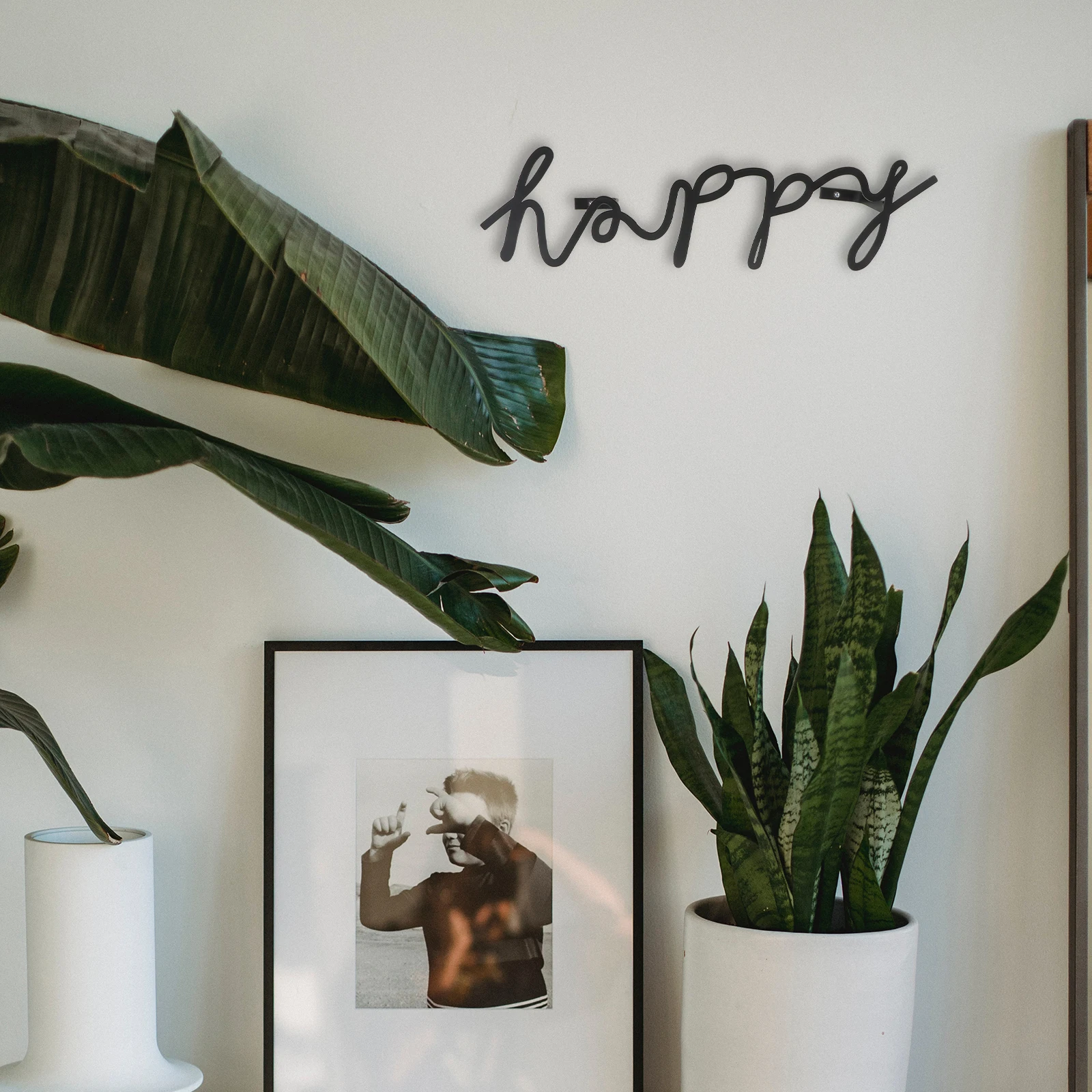 

1pc Letter Decor Hanging Adornment Wall Art Sculpture For Home Living Room Bedroom Office Wall Mount Decoration Iron Art Signs