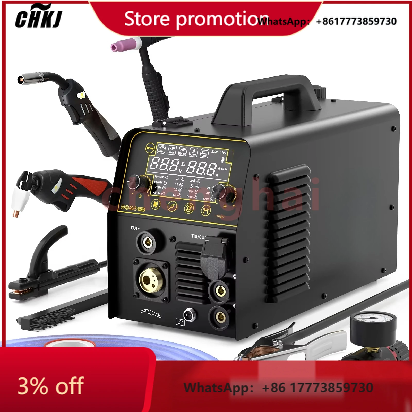 

CHKJ-2025NEWHITBOX 6 In1 Multi Function Laser 1kg/5kg 1.0mm Aluminum MIG Laser Welding Machine
