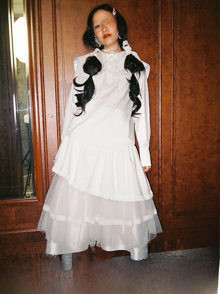 

Недорогая белая многослойная пышная юбка из фатина в балетном стиле, антивозрастная, удлиненная, женская, весенняя новинка, повседневная, H...