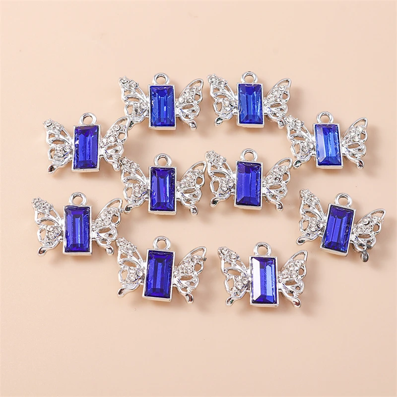 

20pcs 20x15mm Cute Crystal Butterfly Charms Pendants for Jewelry Making Drop Earrings Necklaces Bracelets DIY Crafts Accessories