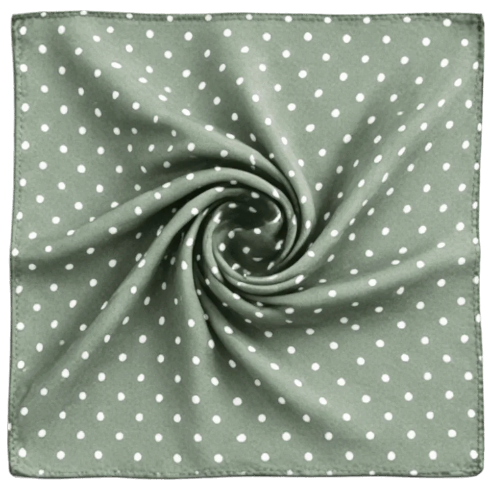 

New Multi‑Purpose Square Scarf Lightweight Polyester Thin Waist Butt Curtain Soft Satin Vintage Style Polka Dot Bandana Casual
