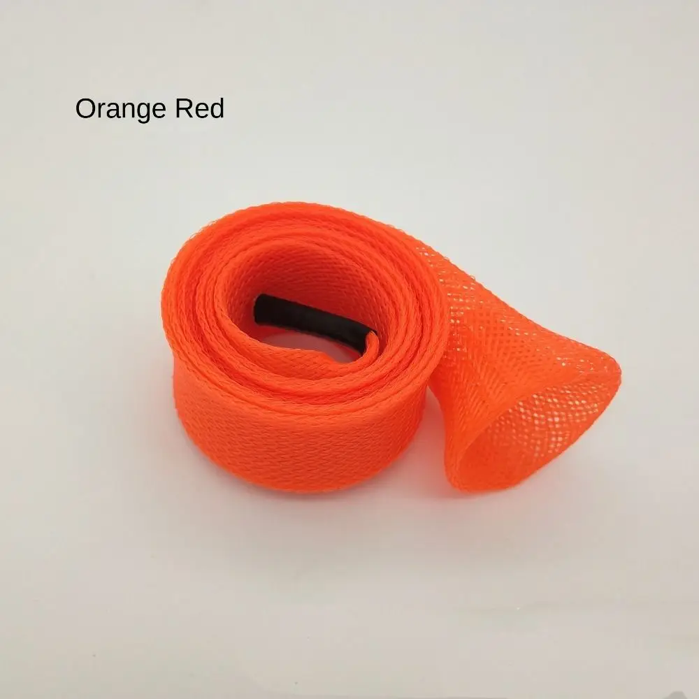 

Braided Mesh Pole Sock Braided Mesh Protector 30mm*170cm PET Fishing Rod Protector Scalable Colorful Spinning Rod Sleeve