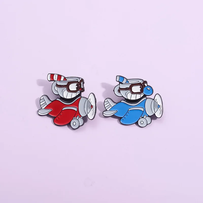 Fun anime series cartoon airplane Enamel Pin Fashionable women, simple brooches, clothing accessories, toys, gifts