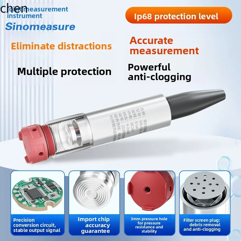 Hxl submersible transmitter water level meter probe high temperature resistant static pressure water tank liquid level sensor