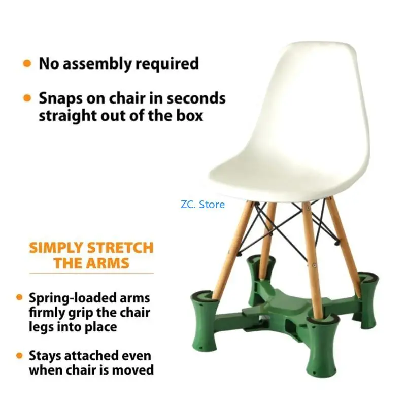 KXRC Portable Chair Non-slip Furniture Raised Base No Assembly Required