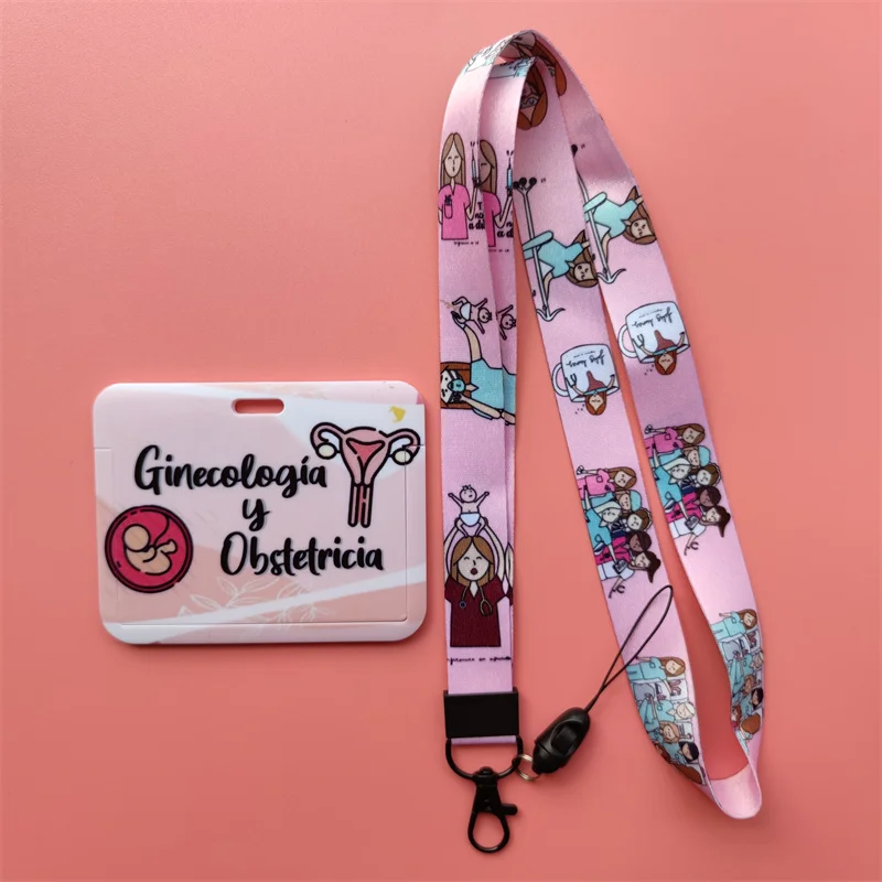 Arzt, Krankenschwester, Damen-Lanyards, Ausweishalter, Krankenhaus-Ausweishalter, zum Aufhängen, Seil, Lanyard, amüsantes Kartenetui, Mädchen, einziehbarer Clip – Detail 10
