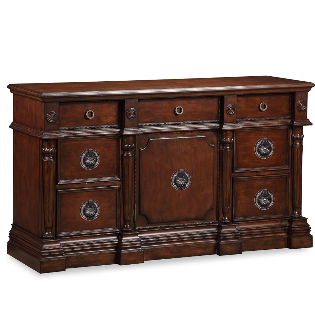 

10Pcs Zinc Alloy Kitchen Cabinet Drawer Pull Ring Handle Brass Decorative Knob Hanging Drawer Pull for Cupboard Cupboard