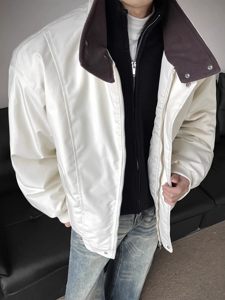 

Cleanfit Color Blo Collar Jaet Thiened Хлопок Мужская осенне-зимняя теплая брендовая верхняя одежда Sli Повседневная модная молодежная тенденция