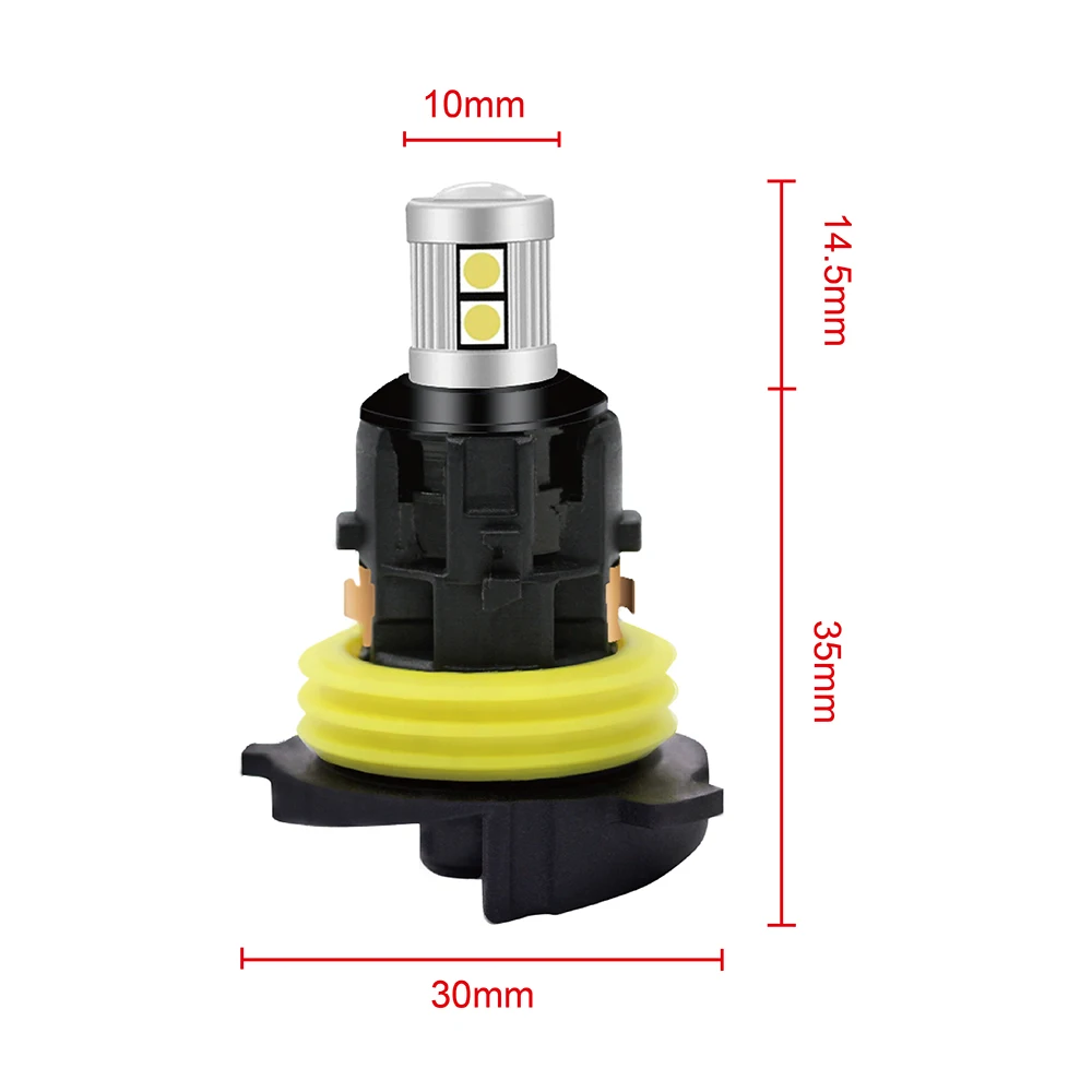 DRL Lamp for Peugeot 3008 2009-2016 2Pcs/Set 3030 9SMD White/Amber PH24W Canbus Car LED Daytime Running Light view 4