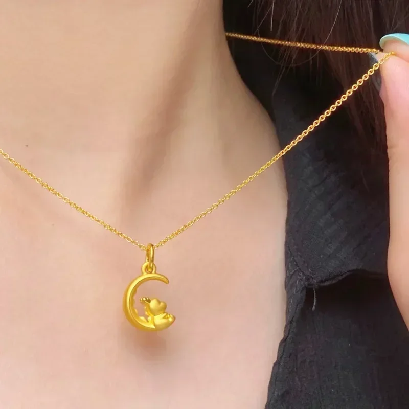 

9999 Real Gold 24K Mochizuki Zodiac Dragon Pendant Small Benming Zodiac Dragon Necklace