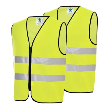 High Visibility Reflective Vest Zipper Front Safety Vest With Reflective Strips Construction Workwear Safety Reflective Vest