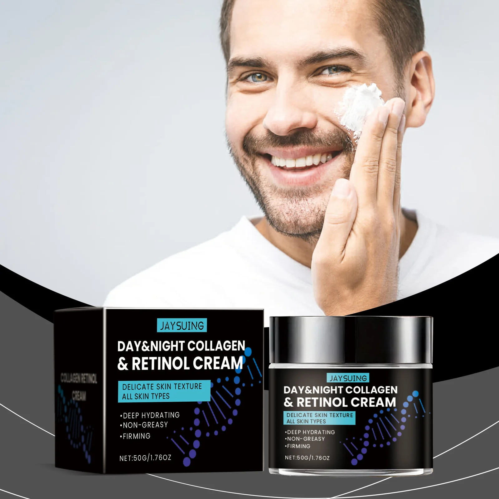 

Men's Collagen Cream Fading Fine Lines Brightening Moisturizing and Firming Skin Moisturizer Combat Wrinkles and Fine Lines