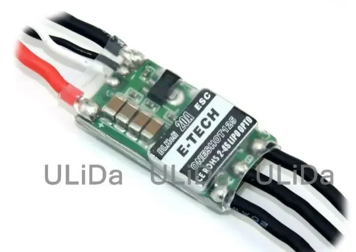 E-TECH UFOFPV 20A BLHeli Firmware ESC Speed Controller For QAV FPV GEPRC Quadcopter X-copter 2-4S(7-17V) 6g aka oneshot125