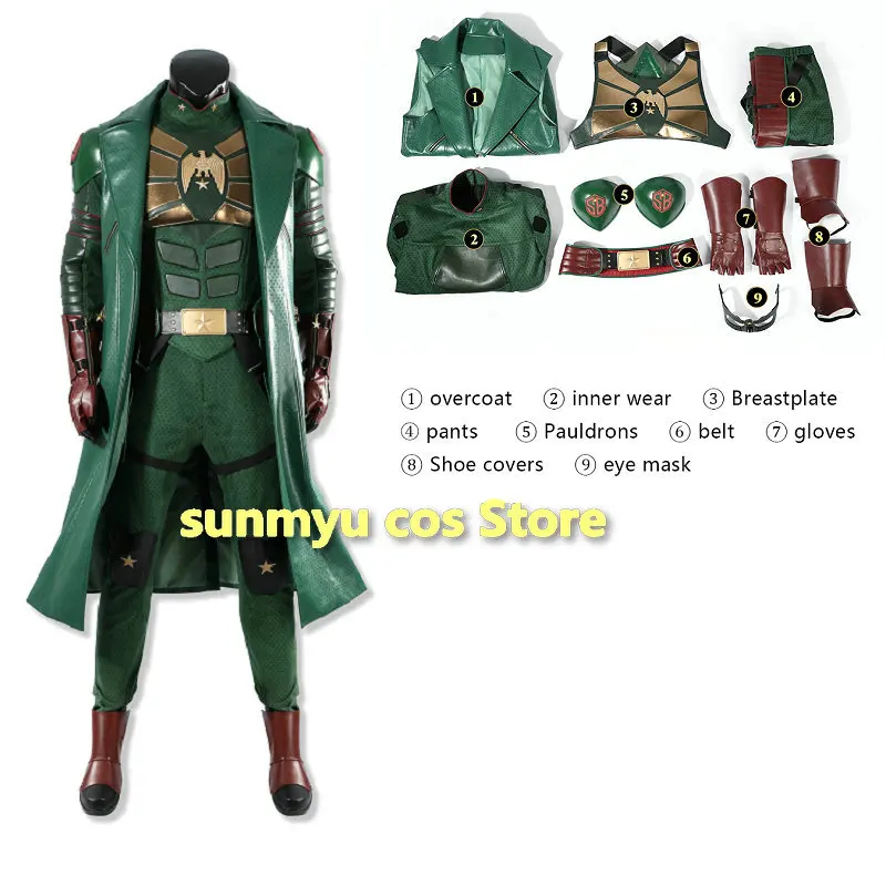 

Vought Rising Soldier Boy Cosplay Costume Green suits