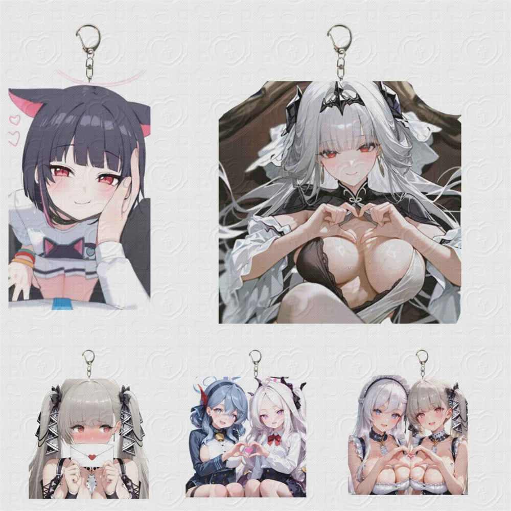 

6CM HOT Anime Blue Archive Acrylic Keychain Model Cosplay Charm Characters Ornament Accessories Goods Christmas Gifts