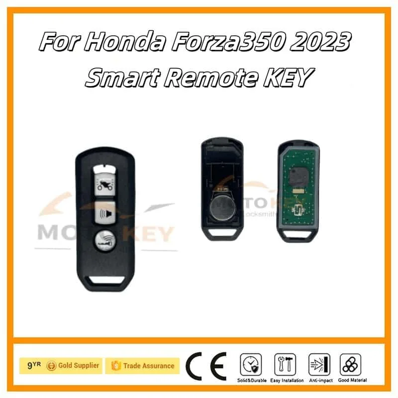

For Honda Forza350 2023 Smart Remote Key with Keyless Entry, Remote Start & Immobilizer System, Motorcycle Replacement Key