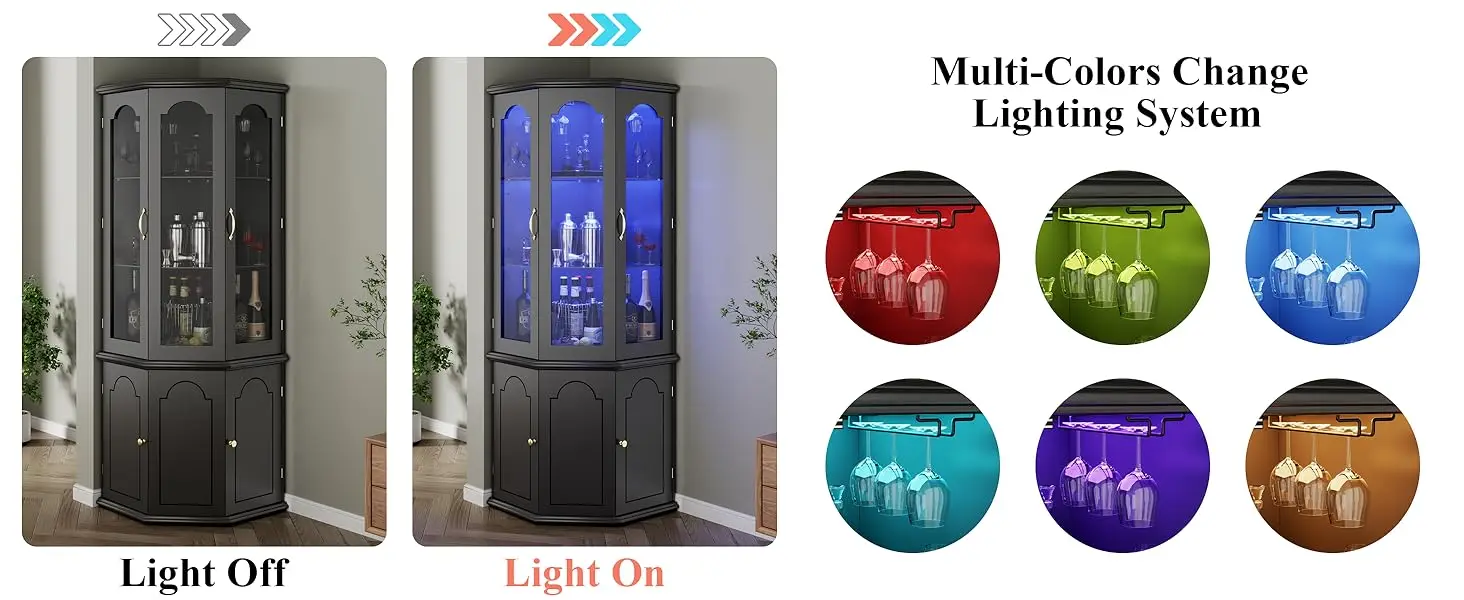 corner wine cabinet