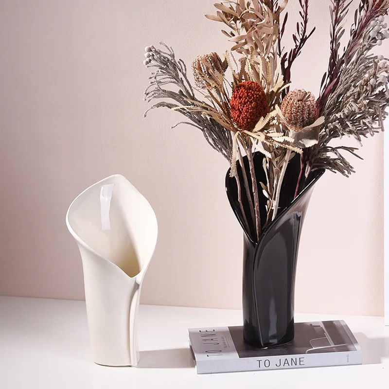 2025 nuevas Jarrones de alta calidad, florero de cerámica, decoración del hogar de alto valor, decoración de la habitación de Maison, Floreros Altos para el hogar