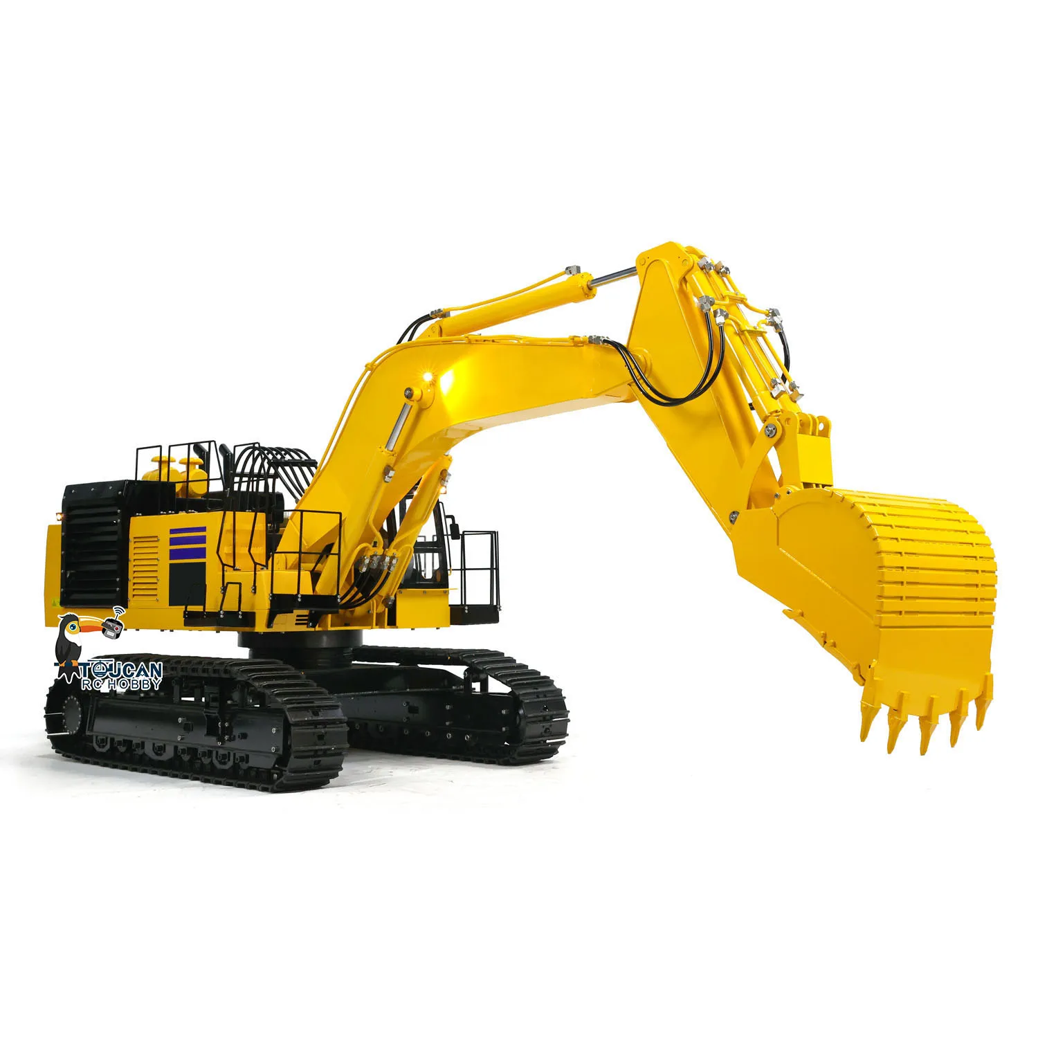 PC1250 Heavy Duty Machine RC Hydraulic Excavator 1/8 Scale Remote Control Metal Digger Construction Vehicle Light System Model