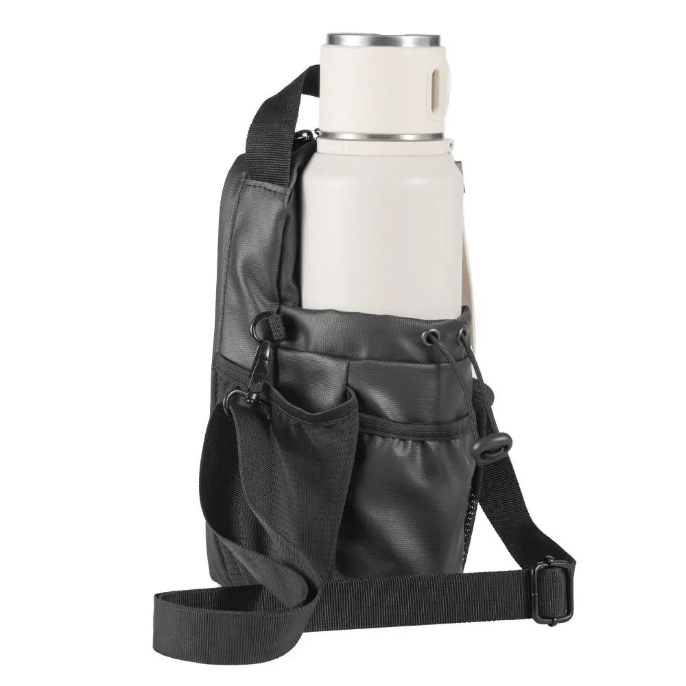 

Magnetic Water Bottle Sling Bag Pull Cord Multi-layer Gym Bottle Bag Portable Adjustable Crossbody Sports Bag Travel