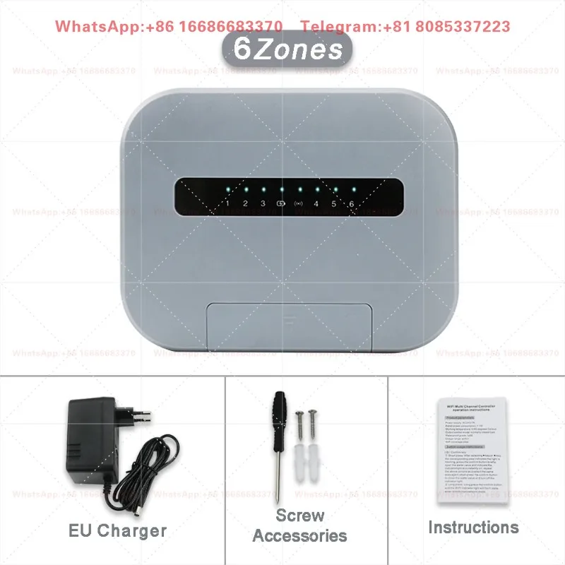 WiFi  Smart 6/8 Zone Garden Irrigation Controller Water Valve Timer Automatic Watering Sprinkler System Accessory