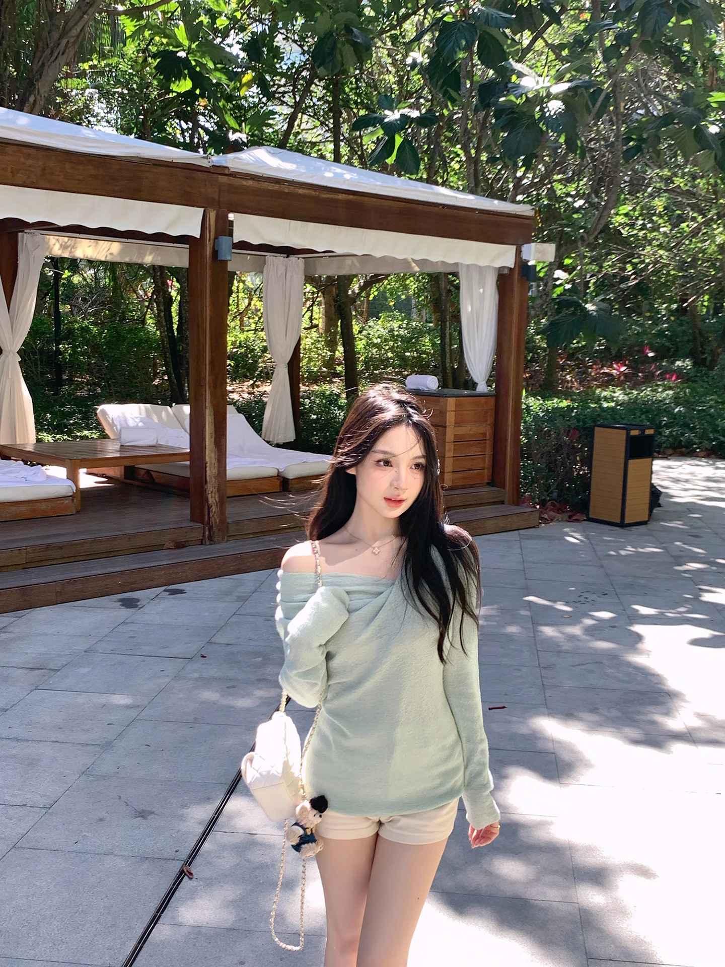 

Новинка весенней коллекции: Женский вязаный топ на одно плечо с длинным рукавом ZhouYeye, свободный крой, стиль Pure Desire, милый дизайн