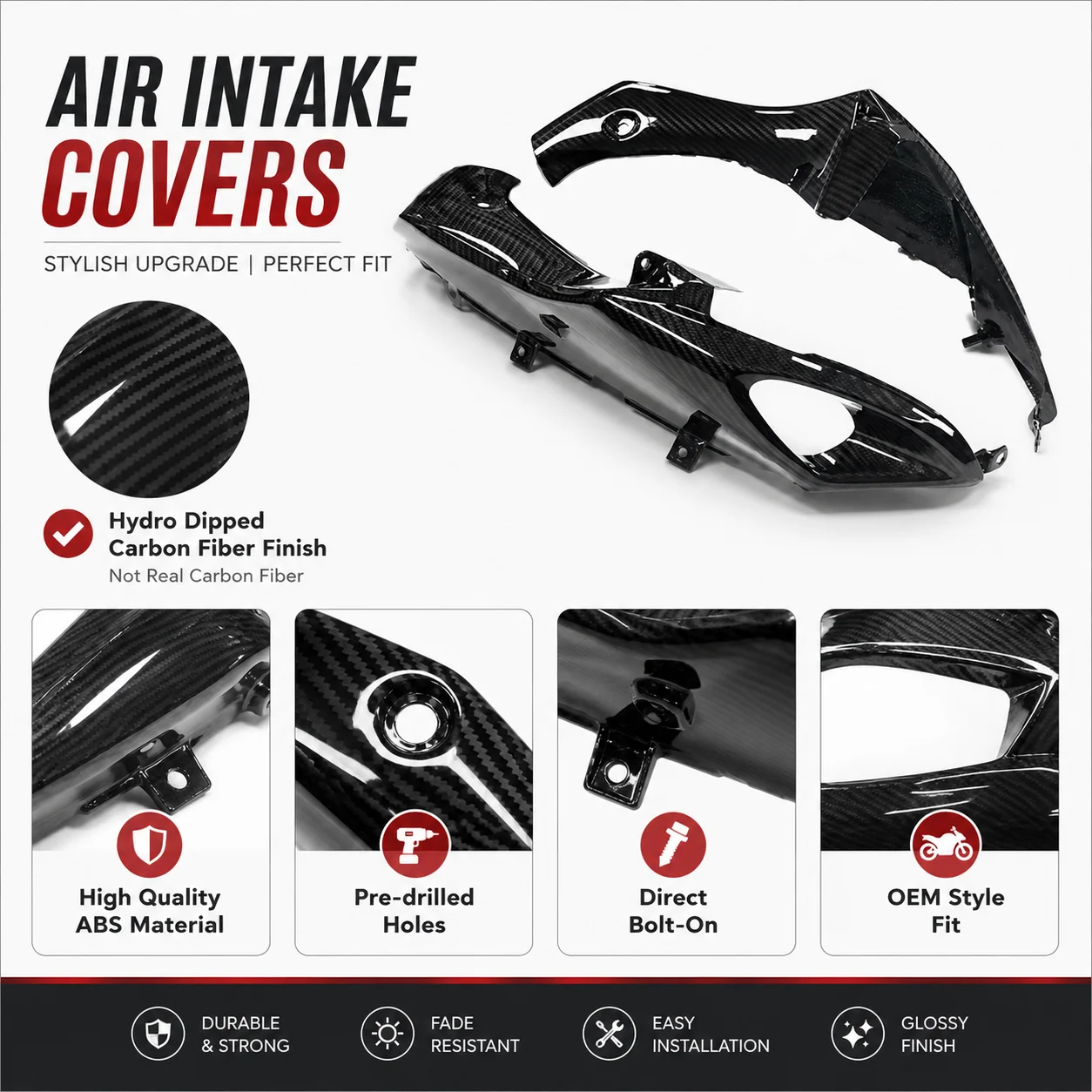 Fit For Suzuki GSX-R GSXR 1000 2005 2006 K5 K6 Carbon Fiber Color Air Intake Covers - view 5