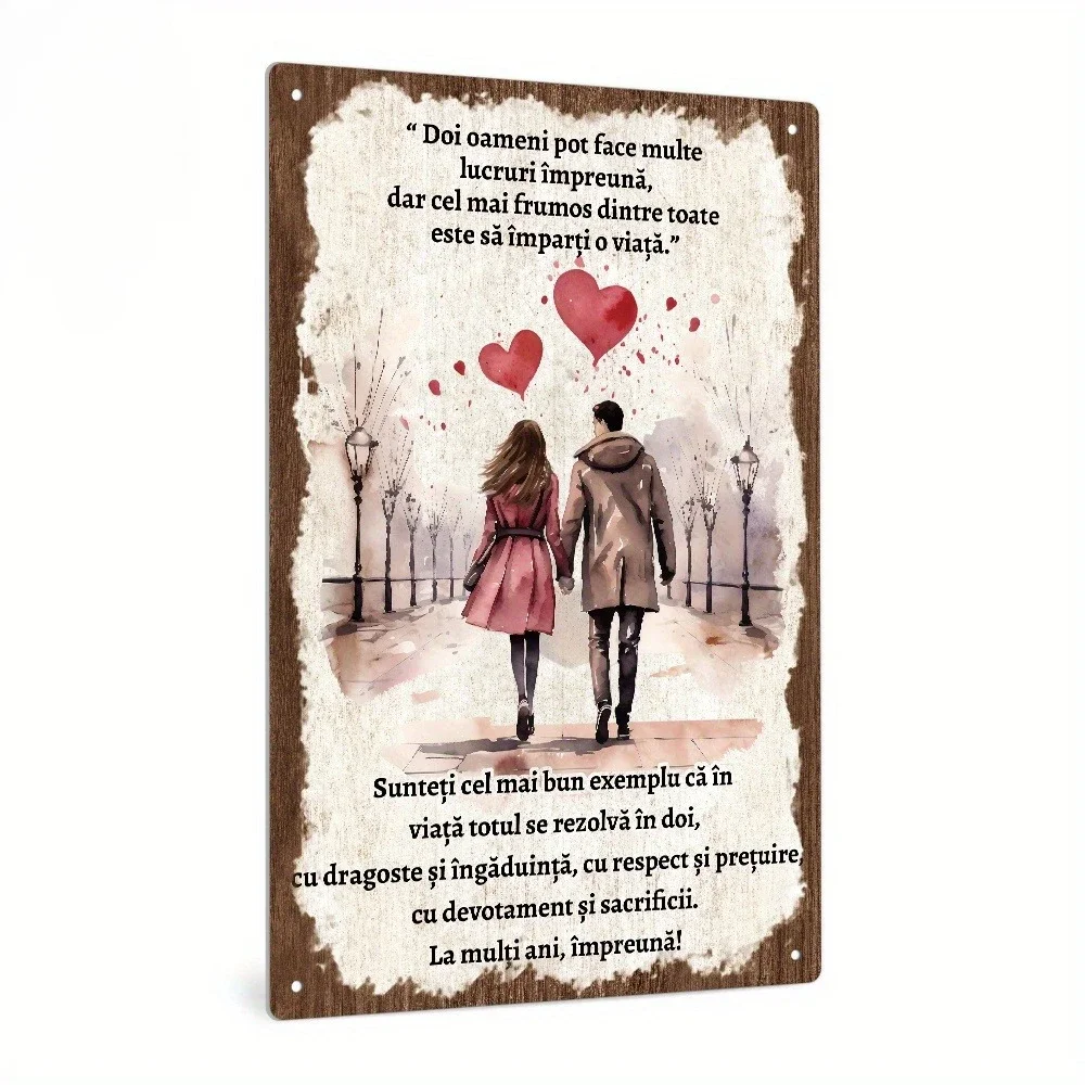 CIFBUY Romania Vintage Funny Quote Rustic Farmhouse Aluminum Metal Tin Sign Waterproof Wear Resistant Wall Art Living Room Decor
