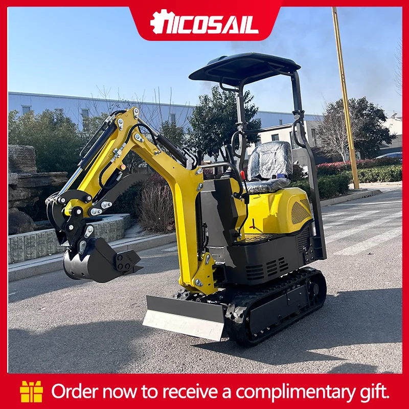 

Small excavator 0.8t 1t crawler type family mini excavation garden lawn available for sale