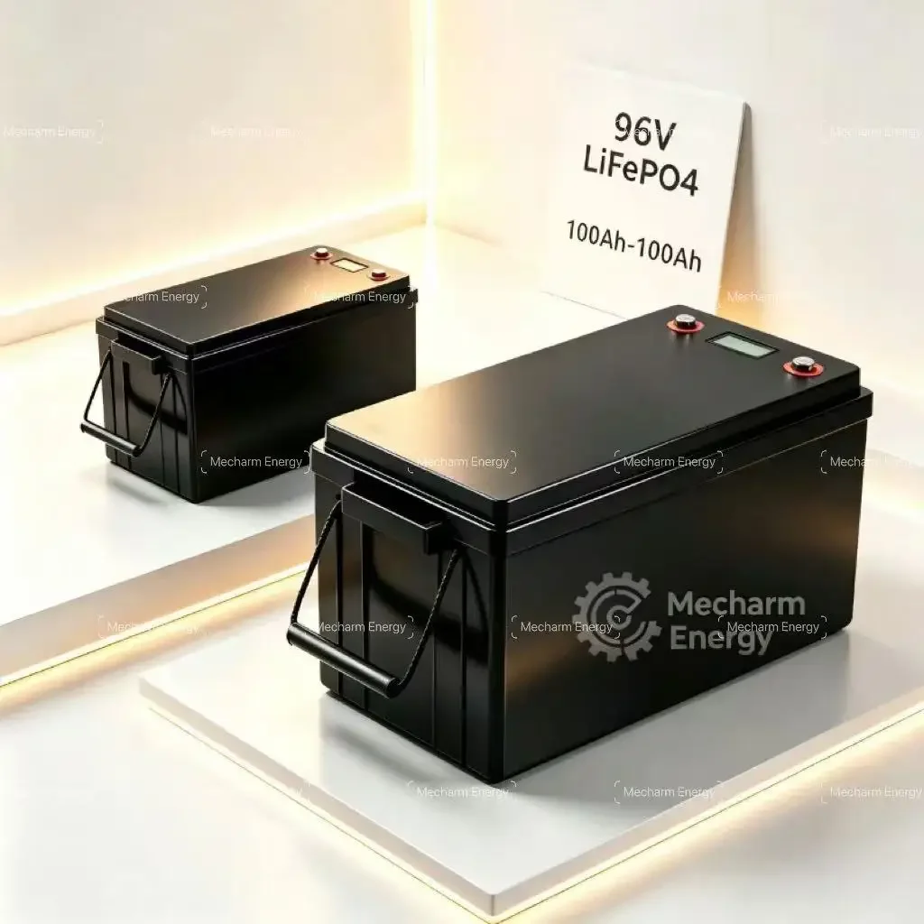 96V 100Ah LiFePO4 Battery, Built-in Intelligent Bluetooth BMS, Deep Cycle Lithium Iron Phosphate Pack for Electric Tricycle, Gol