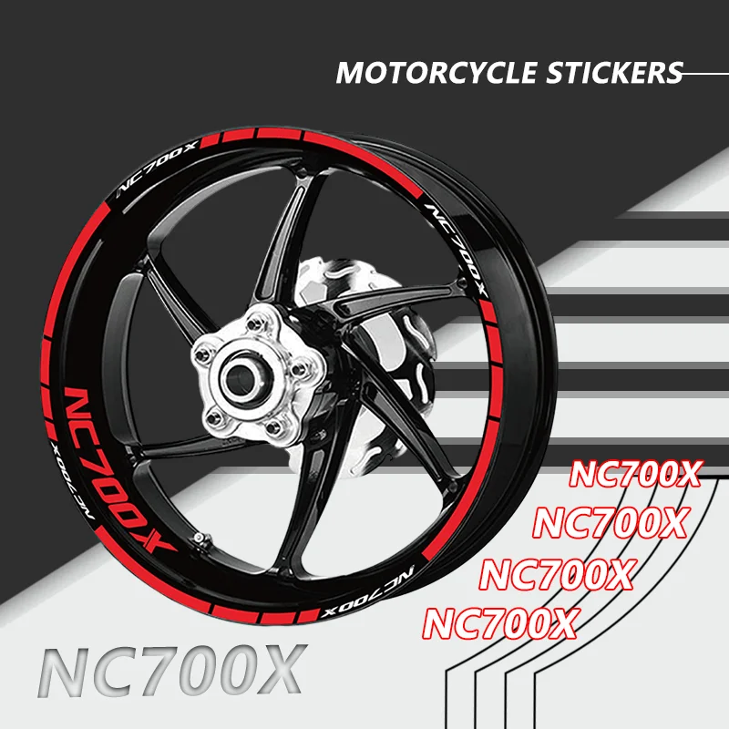 Motorcycle Wheel Inner Ring Circle Stickers For NC700X NC700 X nc700x Waterproof Tire Rim Reflective Stripes Film Tape Decals