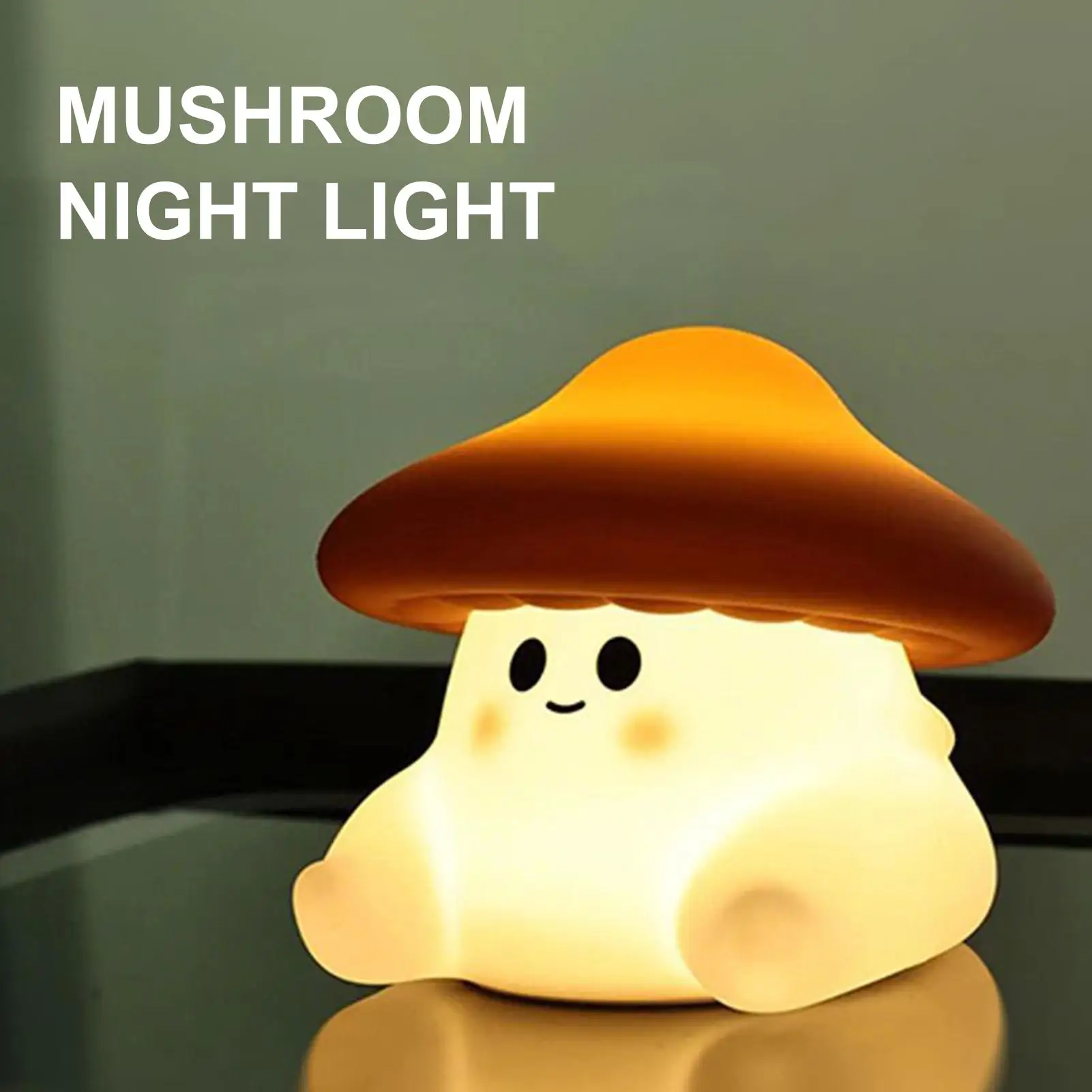 Mushroom Light Led Squishy Night Light For Kids Innovative Sensor Long-Lasting Battery Table Decor For Kids Room Boys Girls