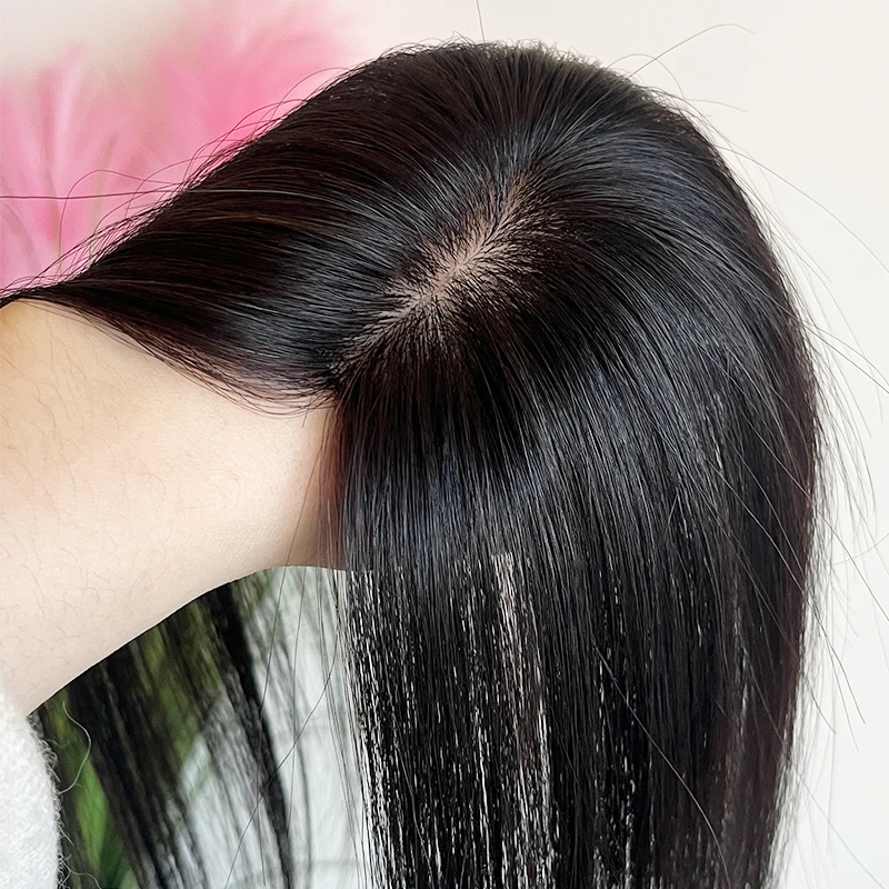 

Silk Base Human Hair Topper Premium Virgin Hair 5x8cm 8x12cm 12x14cm Clip Ins Natural Color For Thinning Hair 20cm 25cm 30cm