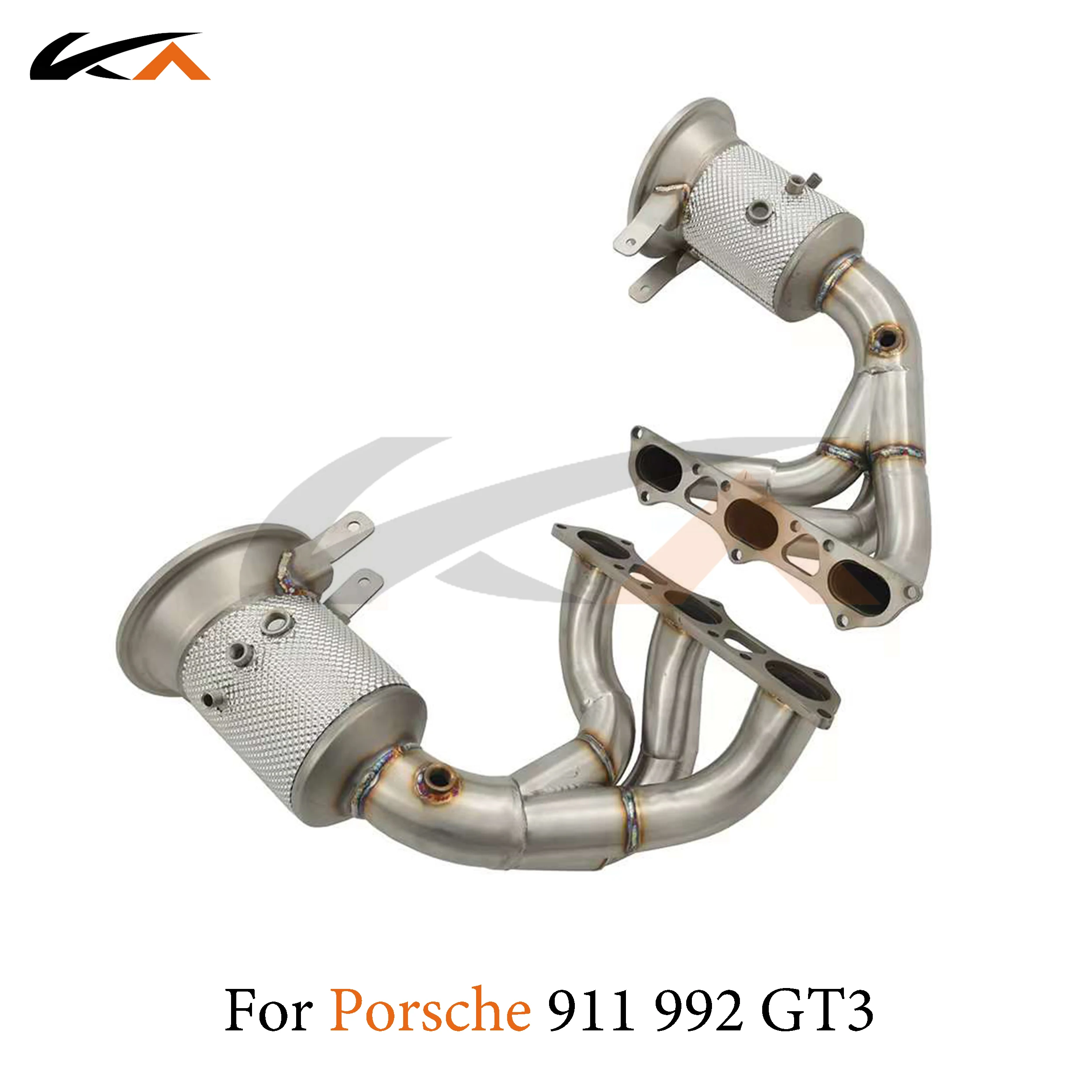 

KA Tuning manifold exhaust system stainless steel headers for porsche 911 992 GT3 performance auto parts heat shield catalysis