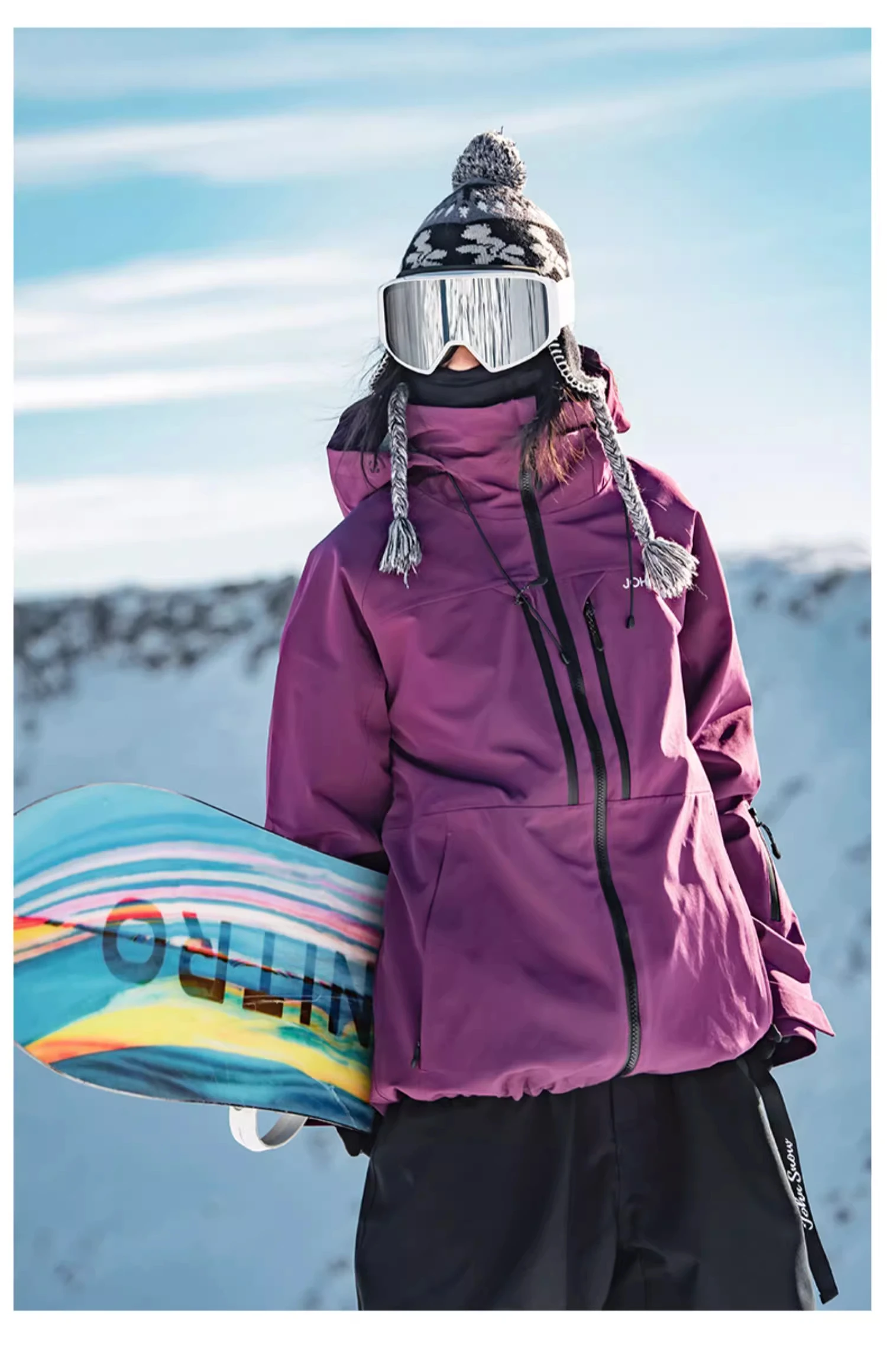 John Snow 2026 Neue Winter-Skijacke für Damen und Herren, Atmungsaktive Wasserdichte Snowboard-Bekleidung, Outdoor-Sport-Wärmejacke – Detail 11