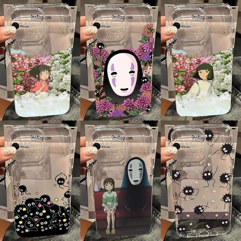 Милый угольный чехол для телефона «Эльфы a-away» для iPhone 17, 16, 16e 15, 14, 13, 12, 11 Pro Max Air Plus, прозрачная задняя крышка