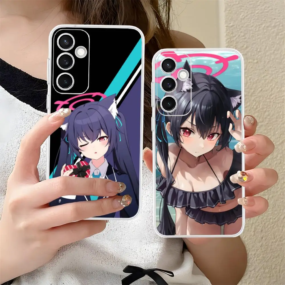 Blue Archive Serika Phone Case for Samsung Galaxy S25 S24 S23 S22 S21Plus FE Ultra Soft TPU Clear Shockproof Cover