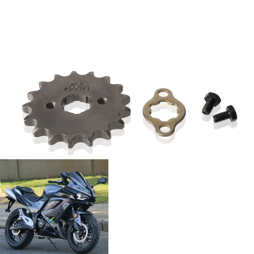 Motorcycle 428# 20mm 17T Teeth Front Engine Sprocket For ATV Kart Electric Scooter 428 Chain 20mm 17 Teeth Quad Moto Accessories