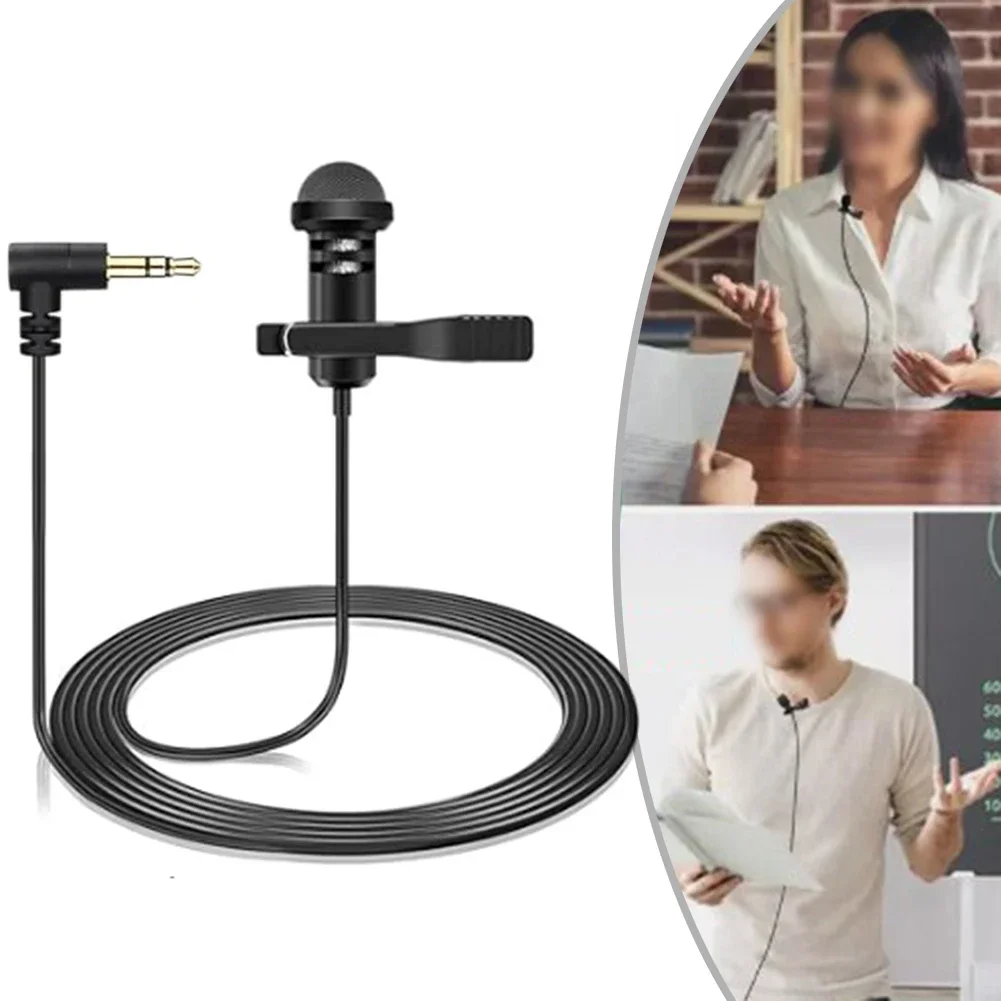 3.5mm TRS Mic Lavalier Lapel Microphone For Fitness Instructors Windscreen Foam Cover Compact And Portable Easy To Use