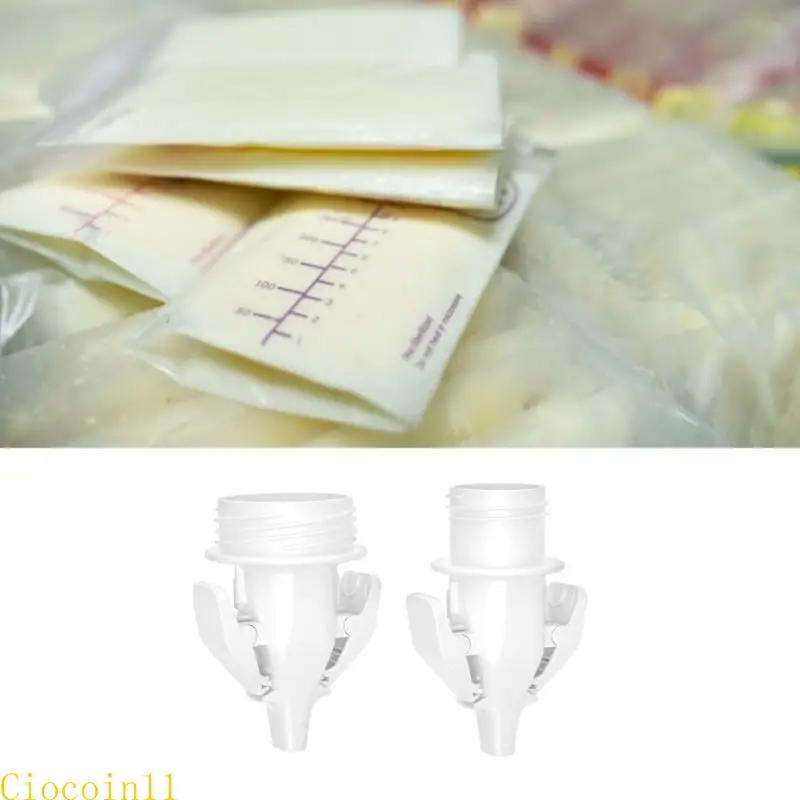 Y1ub Wide Mouth Flange Adapter Efisien Susu Transfer Adaptor Grade Makanan untuk