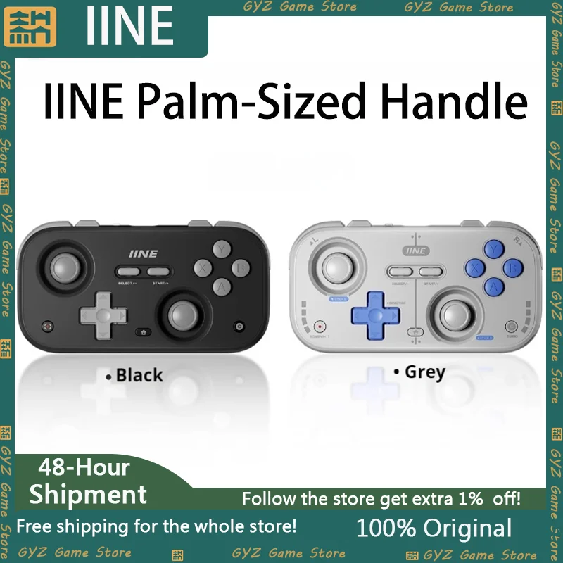 

IINE Palm-Sized Gamepads Retro Gaming Controllers Wireless Bluetooth 1000Hz Hall Joystick Portable For Android IOS Phones PC NS