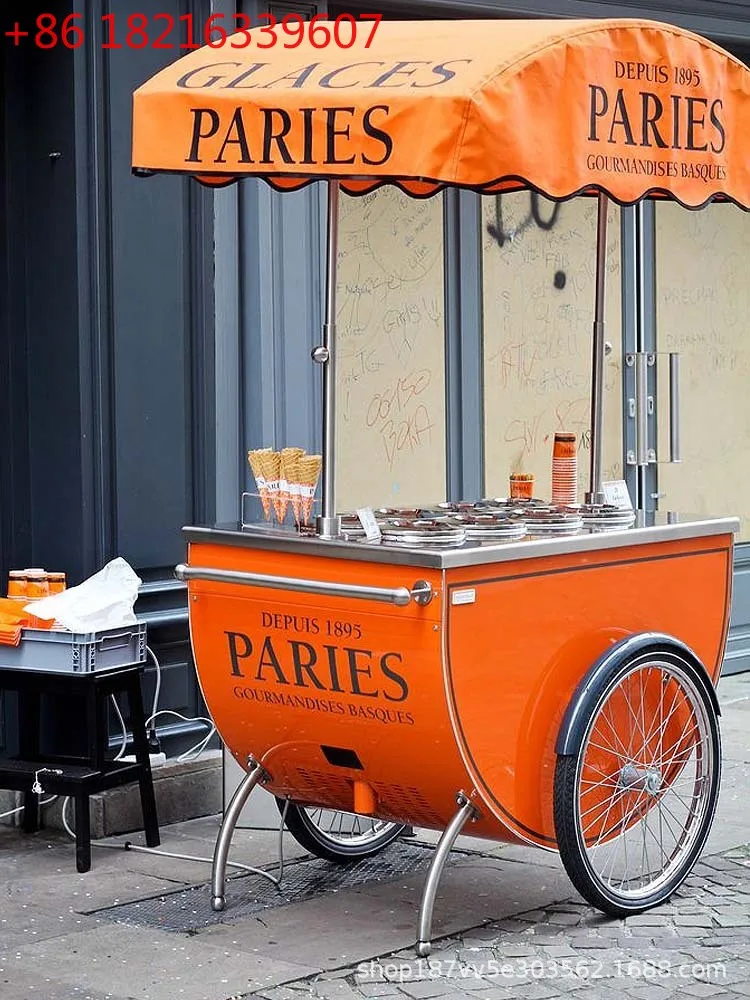 YAO mobile food antique dining car street stall trolley retro