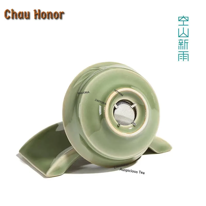 Longquan Celadon Arch Bridge Tea Separator Infusor Handmade Tea Ball Tea Strainer Household Tea Soaking Tea Filter Cha Ornaments