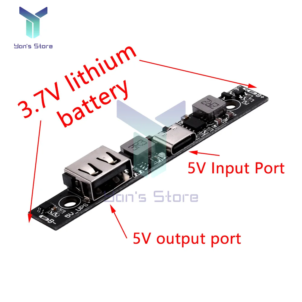 1 szt. Baterii litowej DC5V 18650, DC-DC zwiększyć moduł zasilacz awaryjny moduł ładowania